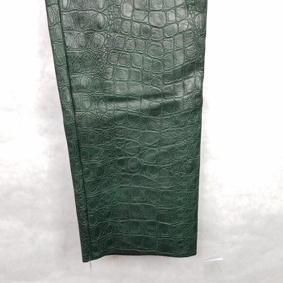 Commando Perfect Control Leggings Womens M Faux Leather High Rise Green Croc NEW - Picture 4 of 13